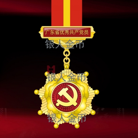 廣東省委組織部兩優(yōu)一先優(yōu)秀共產(chǎn)黨員紀(jì)念章獎(jiǎng)牌獎(jiǎng)?wù)伦C書