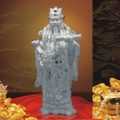 祿星純銀擺件、純銀祿星降臨、祿星純銀工藝品擺件