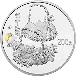 中國近代國畫大師齊白石金銀紀念幣1公斤圓形銀質(zhì)紀念幣