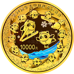 第24屆冬季奧林匹克運動會金銀紀念幣（第2組）1公斤圓形金質(zhì)紀念幣