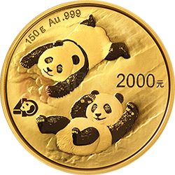 2022版熊貓貴金屬紀念幣150克圓形金質(zhì)紀念幣